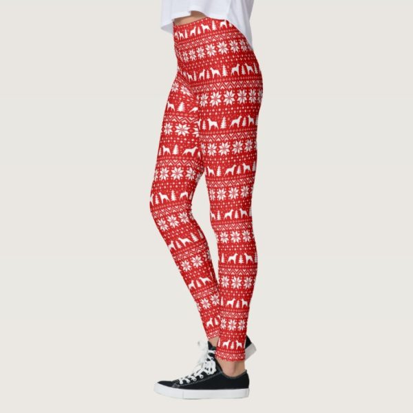 Brittany Silhouettes Christmas Pattern Leggings