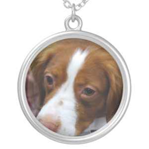 brittany-spaniel-7.jpg silver plated necklace