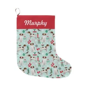 brittany spaniel christmas stocking