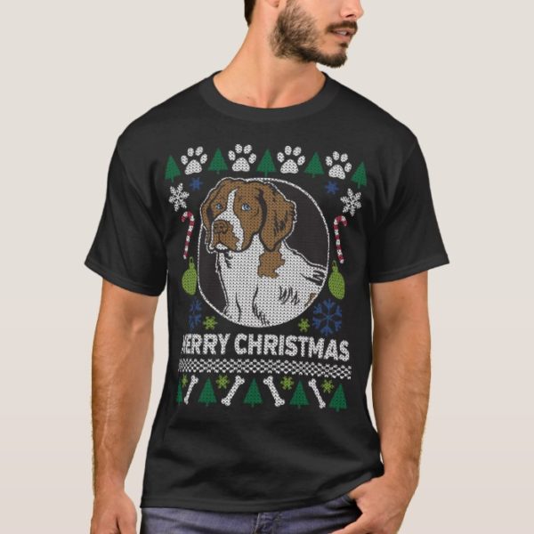 Brittany Spaniel Dog Breed Ugly Christmas Sweater
