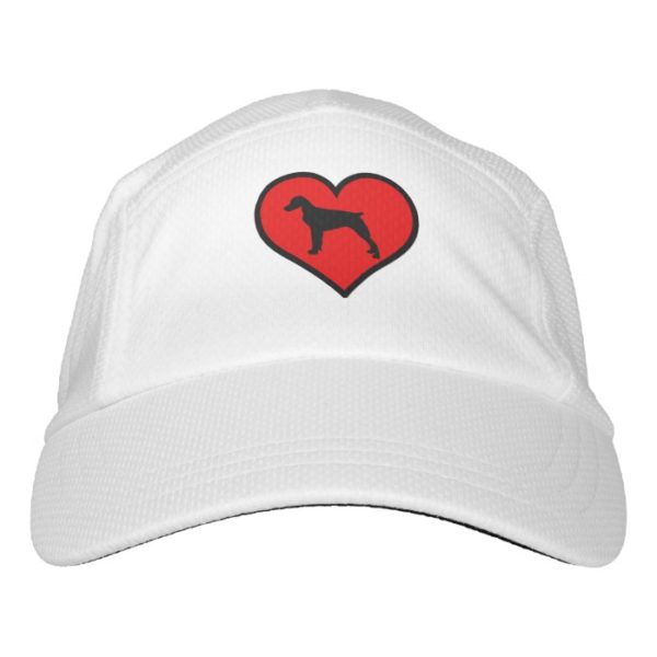 Brittany Spaniel Heart Love Dogs Silhouette Headsweats Hat