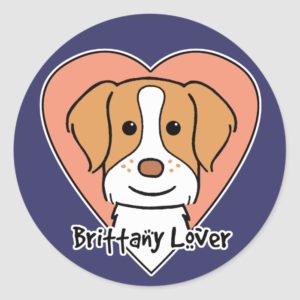 Brittany Spaniel Lover Classic Round Sticker