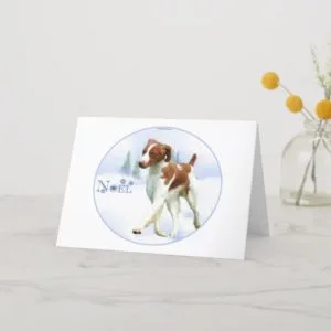 Brittany Spaniel Noel Holiday Card