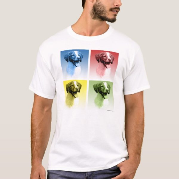 Brittany Spaniel Pop Art T-Shirt