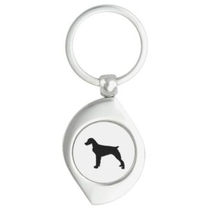 Brittany Spaniel Silhouette Love Dogs Silhouette Keychain
