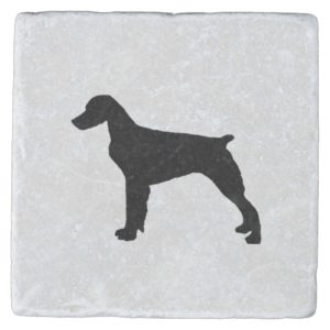 Brittany Spaniel Silhouette Love Dogs Silhouette Stone Coaster