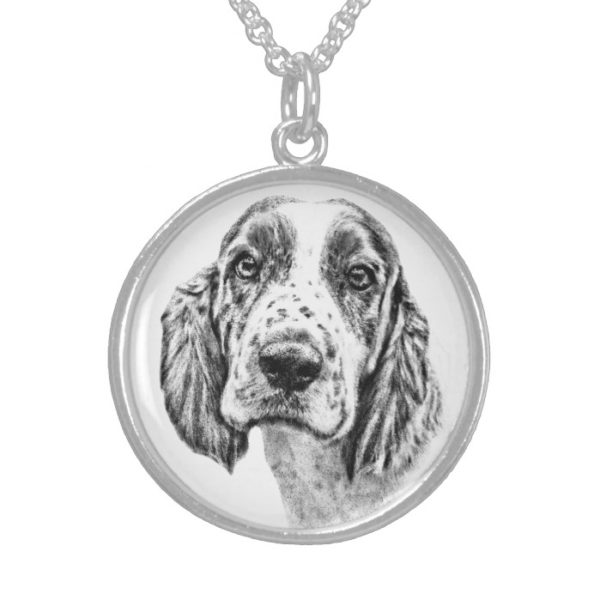 Brittany Spaniel Sterling Silver Necklace