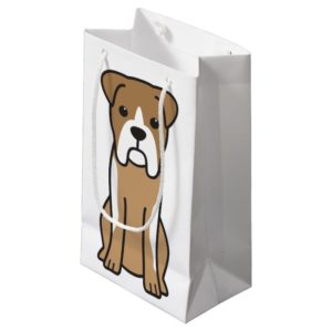 Bull Boxer Dog Cartoon Small Gift Bag