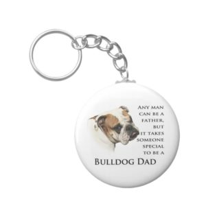 Bulldog Dad Keychain