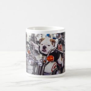 Bulldog on Motorcycle Coffee Mug