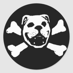 Bulldog Skull Sticker