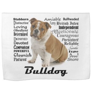 Bulldog Traits Kitchen Towel