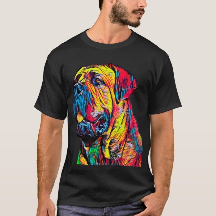 Cane Corso Dog Italian Mastiff Head Pet Portrait T-Shirt
