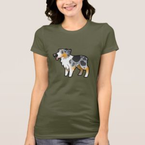 Cartoon Australian Shepherd (blue merle) T-Shirt