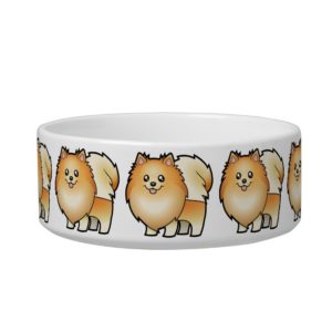 Cartoon Pomeranian Bowl