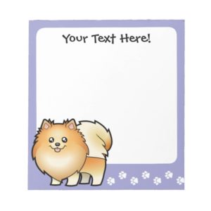 Cartoon Pomeranian Notepad