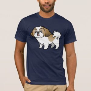 Cartoon Shih Tzu (gold parti puppy cut) T-Shirt