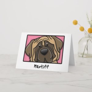 Cartoon Square Mastiff Card