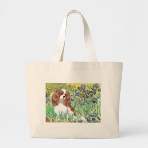 Cavalier 2 (Bl) - Irises Large Tote Bag