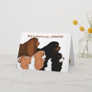 Cavalier King Charles Spaniel Art Card
