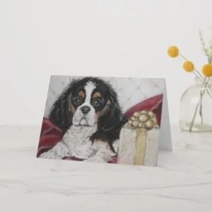 Cavalier King Charles Spaniel Christmas card