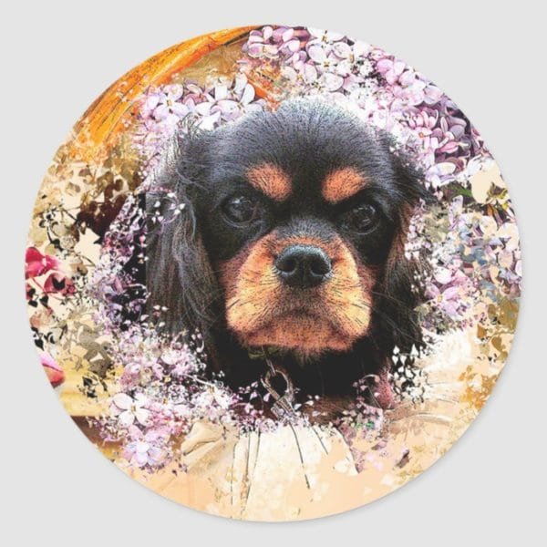 Cavalier King Charles Spaniel Classic Round Sticker