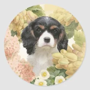 Cavalier King Charles Spaniel Classic Round Sticker