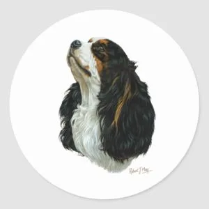Cavalier King Charles Spaniel Classic Round Sticker