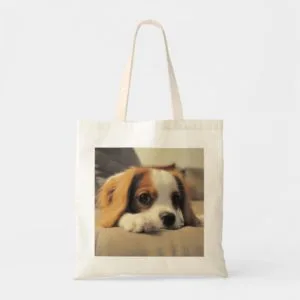 Cavalier King Charles Spaniel Cuddling Tote Bag
