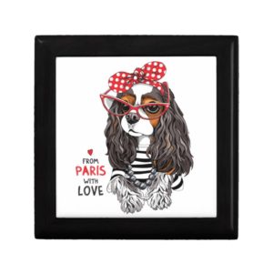 Cavalier King Charles Spaniel From Paris With Love Gift Box