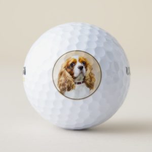 Cavalier King Charles Spaniel Original Painting Golf Balls