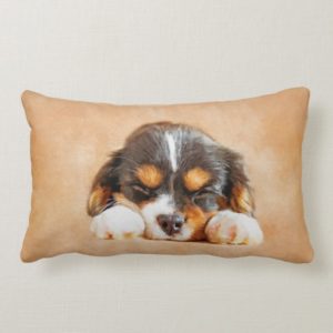 Cavalier King Charles Spaniel Puppy Lumbar Pillow