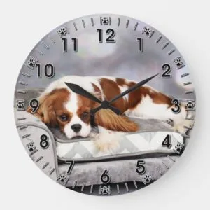 Cavalier King Charles Spaniel - Remington Large Clock