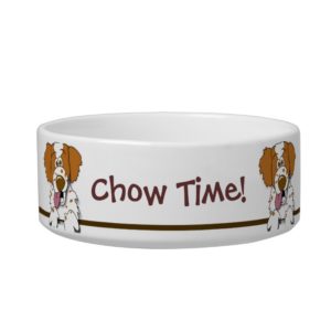 Chow Time Cute Brittany Spaniel Dog Pet Bowl