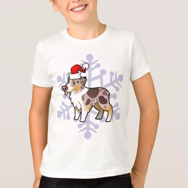 Christmas Australian Shepherd (red merle) T-Shirt