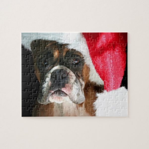Christmas Boxer dog Jigsaw Puzzle