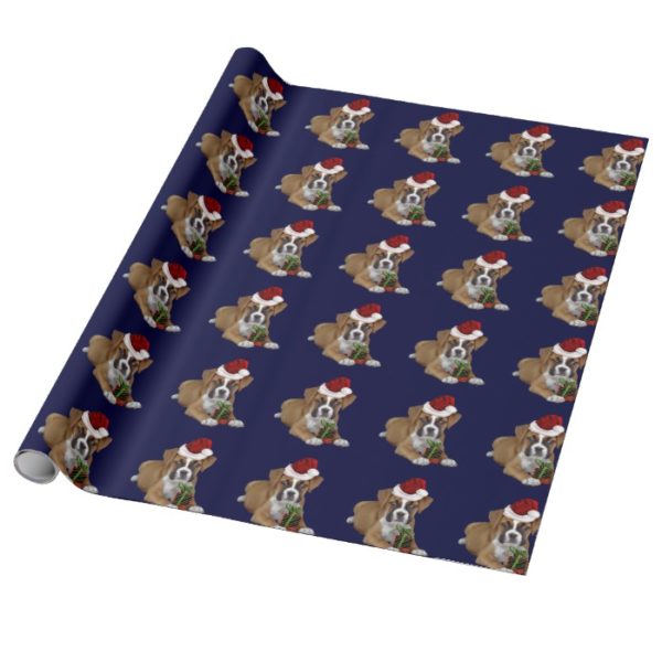 Christmas Boxer puppy Wrapping Paper