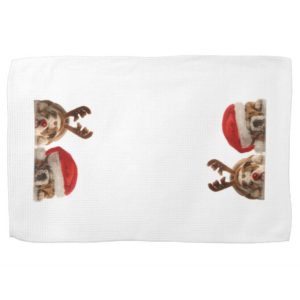 Christmas Bulldogs Kitchen Towel