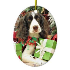 Christmas - English Springer Spaniel - Kinzie Ceramic Ornament