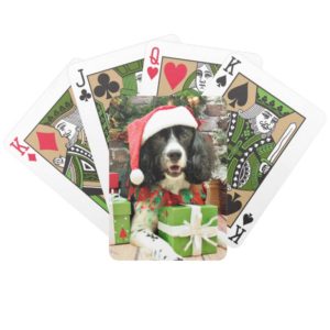 Christmas - English Springer Spaniel - Lucy Bicycle Playing Cards