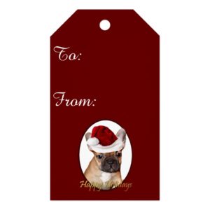 Christmas French Bulldog Gift Tags