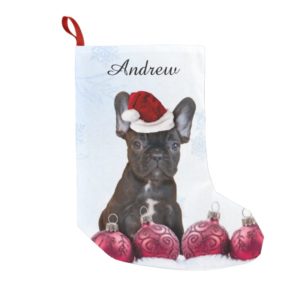 Christmas French Bulldog Small Christmas Stocking