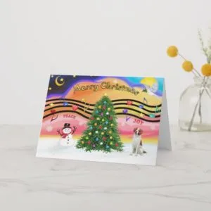 Christmas Music 2 - Brittany Spaniel Holiday Card