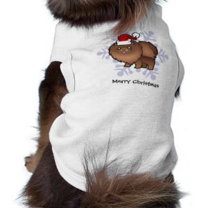 Christmas Pomeranian (chocolate) T-Shirt