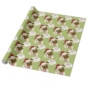 Christmas Pug Wrapping Paper