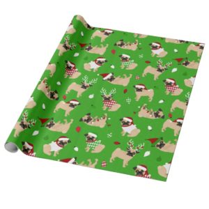 Christmas Pugs Wrapping Paper