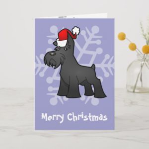 Christmas Schnauzer (black) Holiday Card