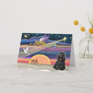 Christmas Star - Cocker Spaniel (black) Holiday Card