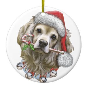 Christmas With Toby The Cocker Spaniel Ceramic Ornament