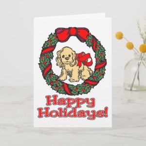 cocker christmas holiday card